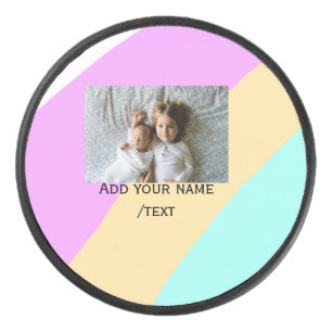 Palet De Hockey Rose jaune vert ajouter photo texte nom personnali