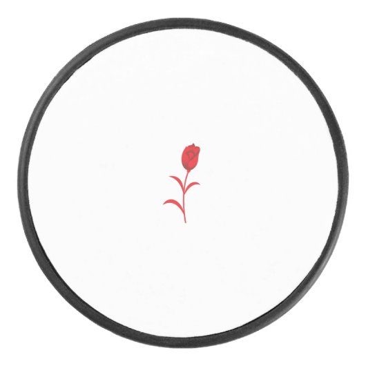 Palet De Hockey Rose Madder, Rouge lave, design floral (Devant)