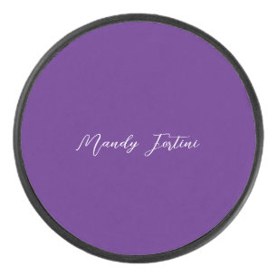 Palet De Hockey Royal Purple Plain Élégante Calligraphie minimalis