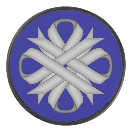 Palet De Hockey Ruban de trèfle gris par Kenneth Yoncich (Devant)