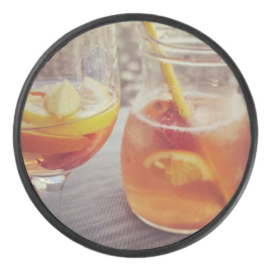 Palet De Hockey Sangria et soleil (Devant)