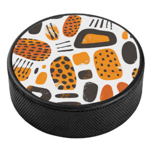 Palet De Hockey "Savanna Pop : Vibes tribales en orange et noir"