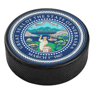 Palet De Hockey Sceau d'État du Nebraska