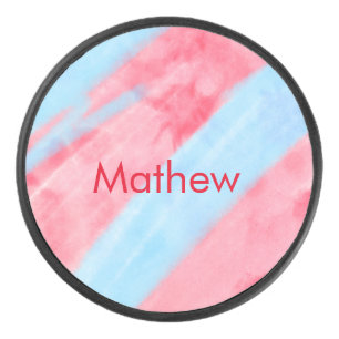 Palet De Hockey simple initial letter mongram add your name red b