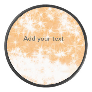 Palet De Hockey Simple paillettes orange scintillement étoiles ajo