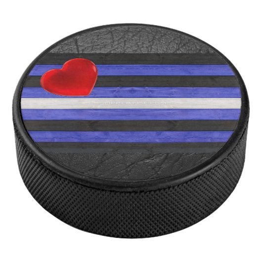 Palet De Hockey SlipperyJoe's cuir drapeau orgueil noir bleu royal (3/4/2016 12:00:00 AM)