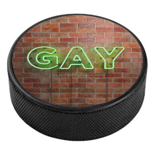 Palet De Hockey SlipperyJoe's dynamique néon gay signe vert brique