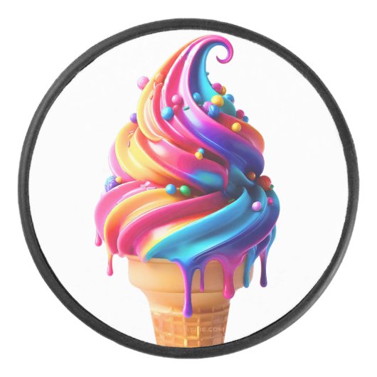 Palet De Hockey SlipperyJoe's vibrante crème glacée cone classique (Devant)