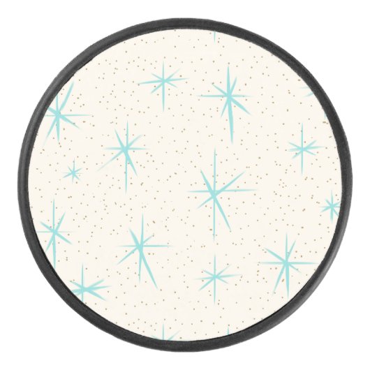 Palet De Hockey Space Age Turquoise Starbursts (Devant)
