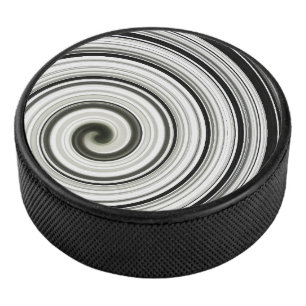 Palet De Hockey spirale noire et blanche