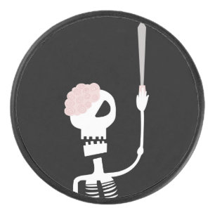 Palet De Hockey Squelette d'Halloween avec épée