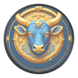 Palet De Hockey ♉ Taureau Bœuf Anneau Or Puck de Hockey Cadeau Zod