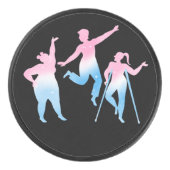 Palet De Hockey trans disabled design on hockey puck (Devant)