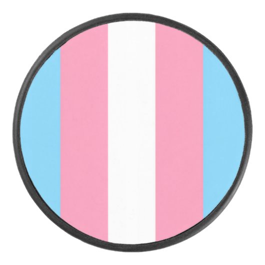 Palet De Hockey trans flag on hockey puck (Devant)