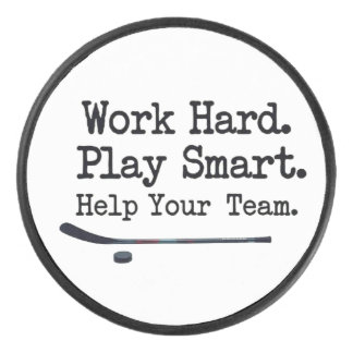 Palet De Hockey Travaille Dur. Jouez Smart. Aidez Votre Équipe. PA