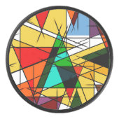 Palet De Hockey Triangle Coloré Géométrique Moderne (Devant)