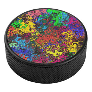 Palet De Hockey Twirlers colorés Abstraits /