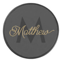 Typographie noir et or Ajouter Nom et Monogramme M