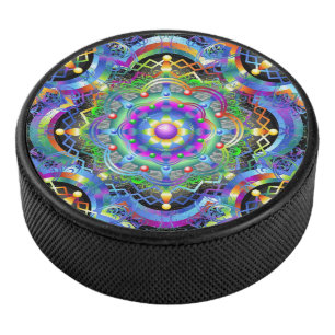 Palet De Hockey Univers Mandala Couleurs Psychédéliques