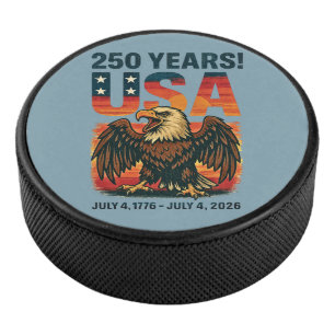 Palet De Hockey USA 250 Years - Patriotic Bald Eagle 4 juillet 202