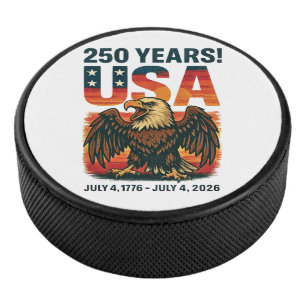 Palet De Hockey USA 250 Years - Patriotic Bald Eagle 4 juillet 202