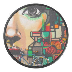 Palet De Hockey Vélos sur le mur de Graffiti