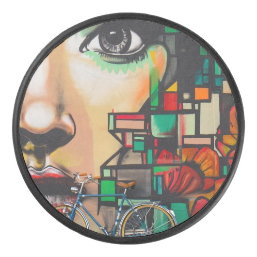 Palet De Hockey Vélos sur le mur de Graffiti (Devant)