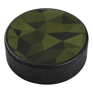 Palet De Hockey Vert foncé de l'armée noir motif de maille géométr