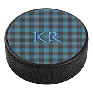 Palet De Hockey Vos initiales sur Angus District tartan antique