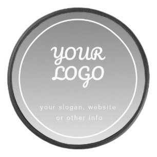 Palet De Hockey Votre logo et texte modifiable Ombre gris foncé