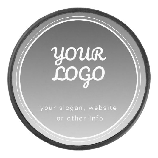 Palet De Hockey Votre logo et votre texte modifiable | Gradient gr (Devant)