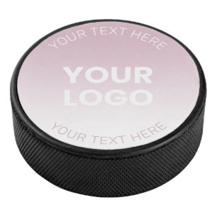 Palet De Hockey Votre logo   Moderne Dusty Rose & Blanc Ombre