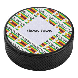 Palet De Hockey Zimbabwe Drapeau du Zimbabwe Personnalisé en noir