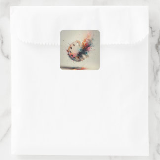 Palet van Creatie Vierkante Sticker