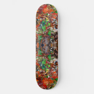 Palet van de kunstenaar: expressief penseelstreekp skateboard