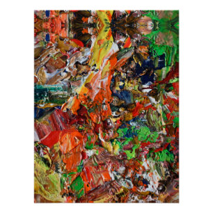 Palet van de Kunstenaar: Expressief Verfstreekpatr Perfect Poster