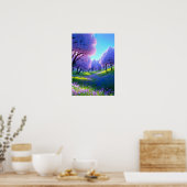 Palet van de natuur, Violet Flora Poster (Keuken)