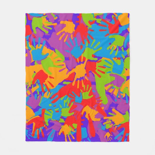 "Palet van Imprints: het verkennen van kleurrijke  Fleece Deken (Voorkant)