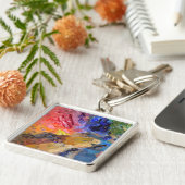 Palet van kleurrijke verf van schilder sleutelhanger (Zijkant)