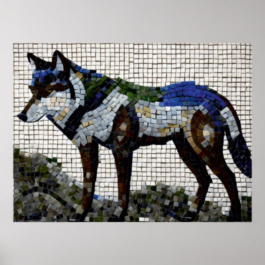 Palet van Predator: Wolf Mosaic Poster (Voorkant)