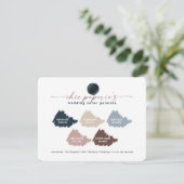 Paletkaart voor marineverbindingen en puinblauw (Staand voorkant)