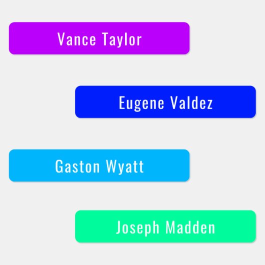 Palette couleur Cyberpunk étanche Nom Étiquettes (Groupe)