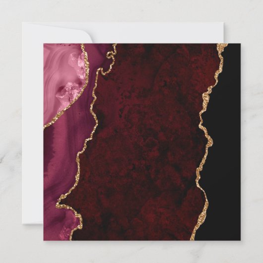 Palette de couleurs de mariage Invitation Agate Bo (Dos)