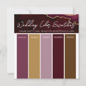 Palette de couleurs de mariage Invitation Agate Bo (Devant)