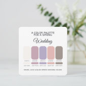 Palette de Mariage de Printemps 2026 Carte (Debout devant)