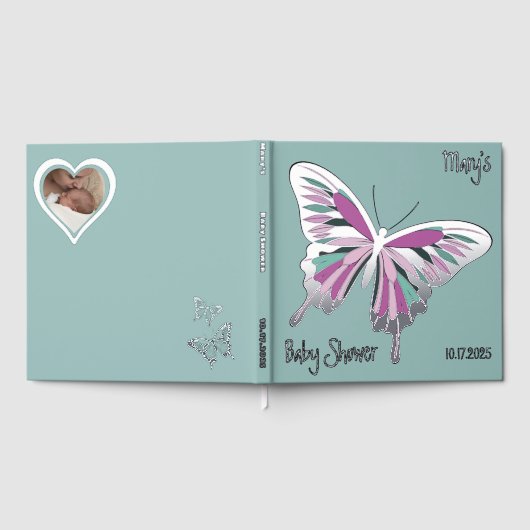 Palette de papillon Baby shower de palette argent (Complet)