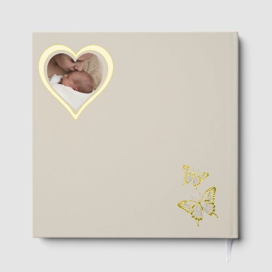 Palette de papillon Baby shower Rose or (Verso)