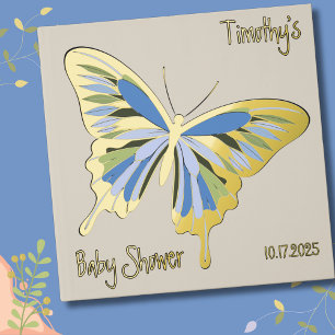Palette de papillon Baby shower Rose or