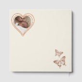 Palette de papillon Baby shower Rose or (Verso)