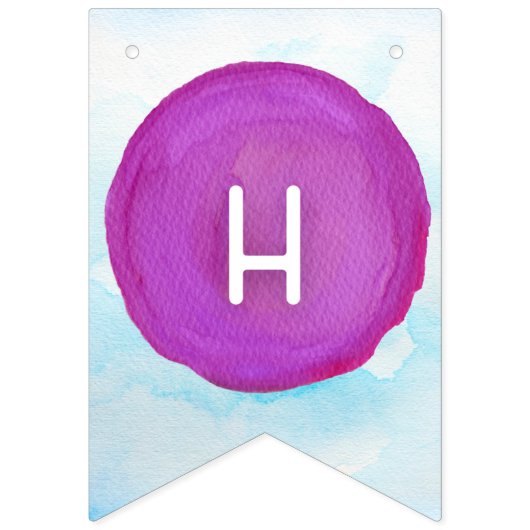 Palette de peinture aquarelle Bannière d'anniversa (Deuxième drapeau)